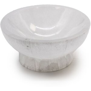 Selenite Ritual Bowl for Crystals Herbs Decor