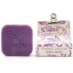 Agnes Cat Pressed Peonies Solid Shampoo Bar, Vegan, Travel-Friendly