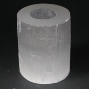 Selenite Candle Holder Translucent Crystal Decor