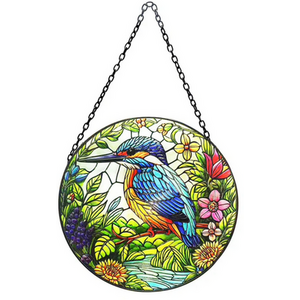 Stained Glass Kingfisher Suncatcher