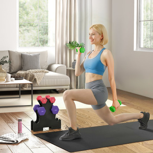 Hex Dumbbells Set with Dumbbell Rack, Non Slip Hand Weights
