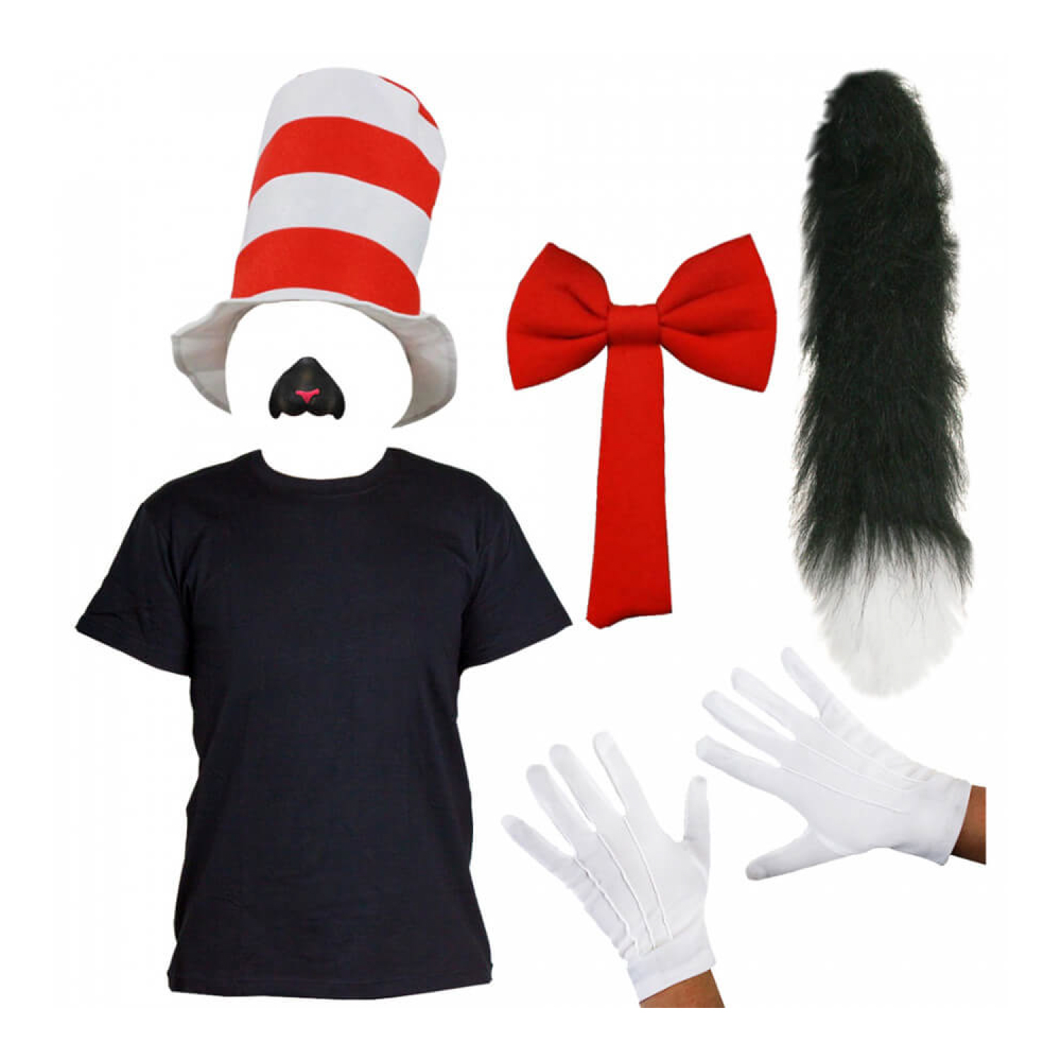 Crazy Cat Costume Set Thick Fluffy Tail