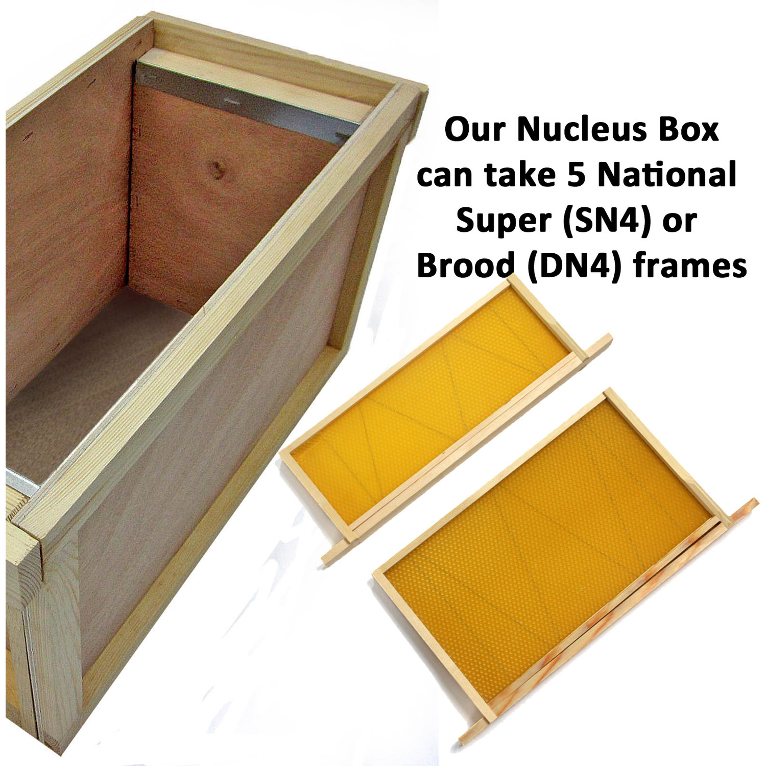 5 Frame Capacity Nucleus Beehive Bee Keeping Pine Beekeeping Nuc Box Bee Hive - Image 3