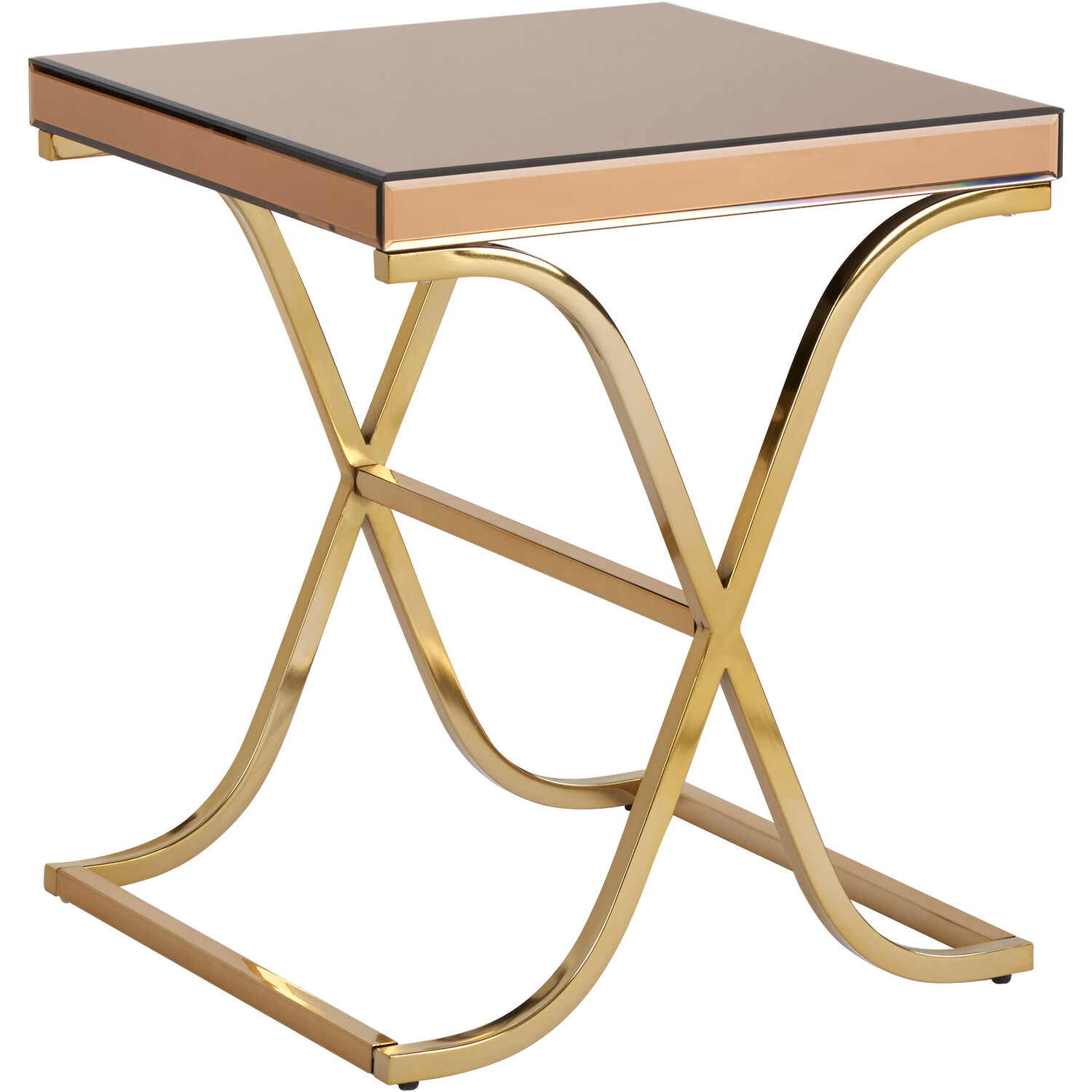 Kensington Townhouse Cross Legs Side Table - Gold