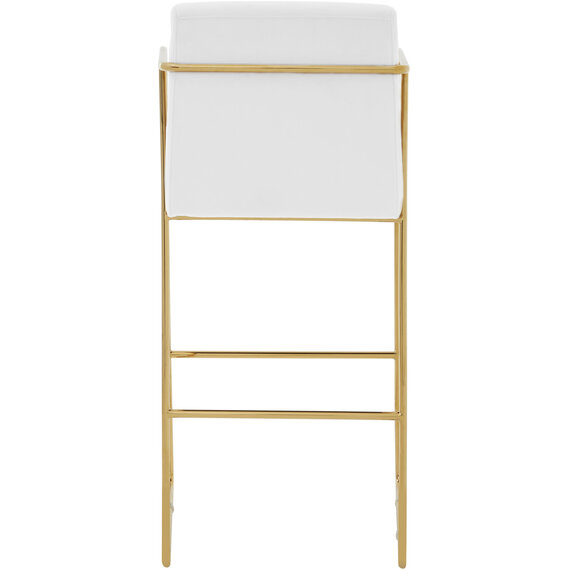 Piermount Mink Velvet And Gold Bar Stool