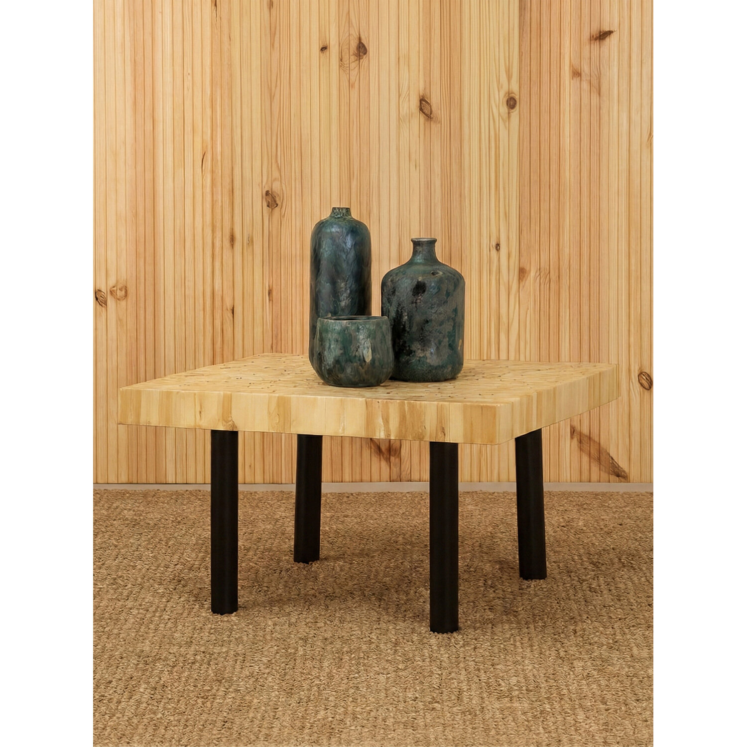 Malang  Mosaic Teak Wood Coffee Table - Black