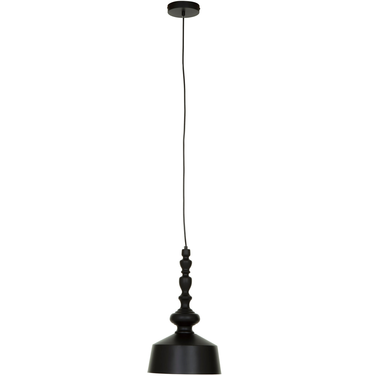 Leni Black Matte Iron Pendant Light - Black