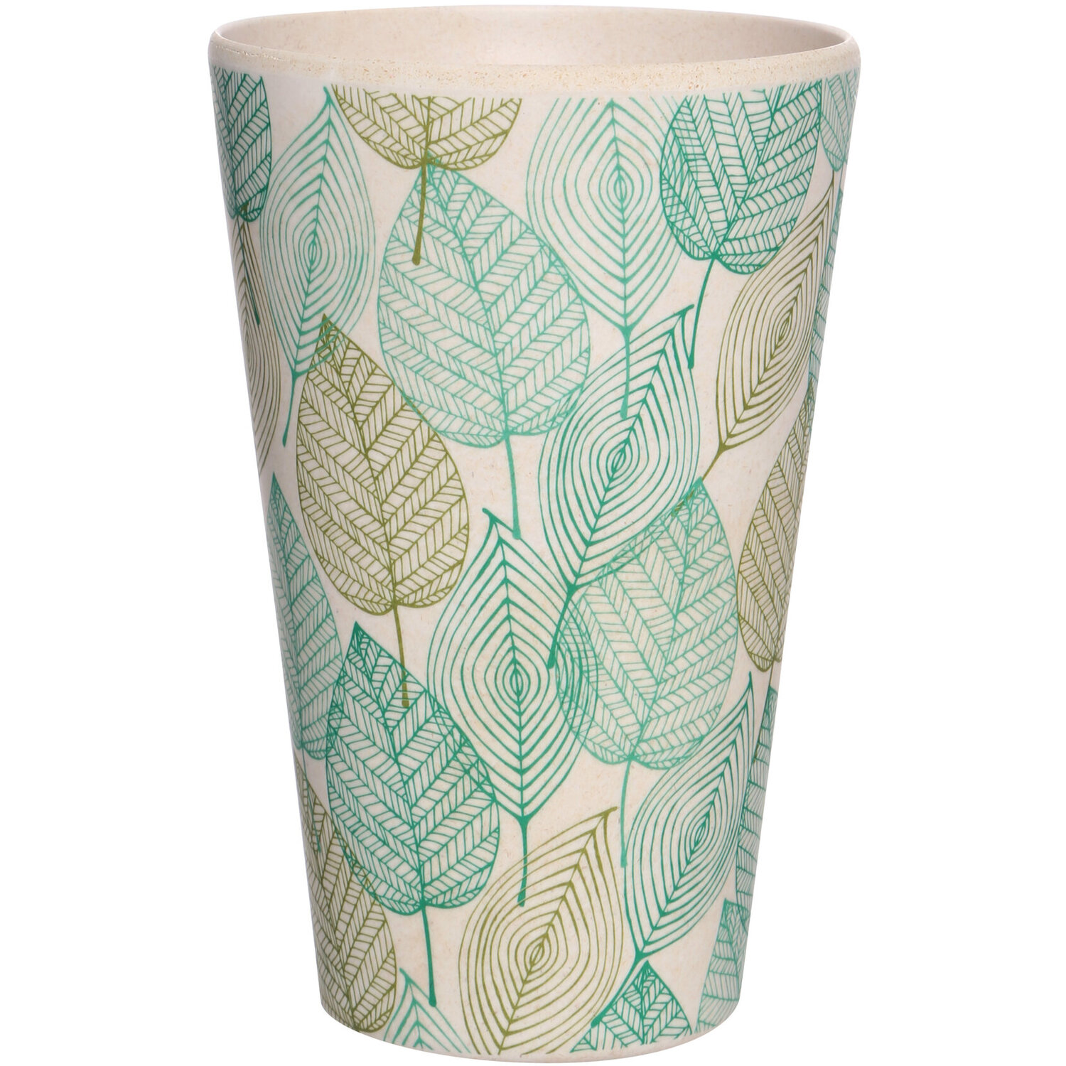 Eden Leaf Design Bamboo Tumbler - Multicolour