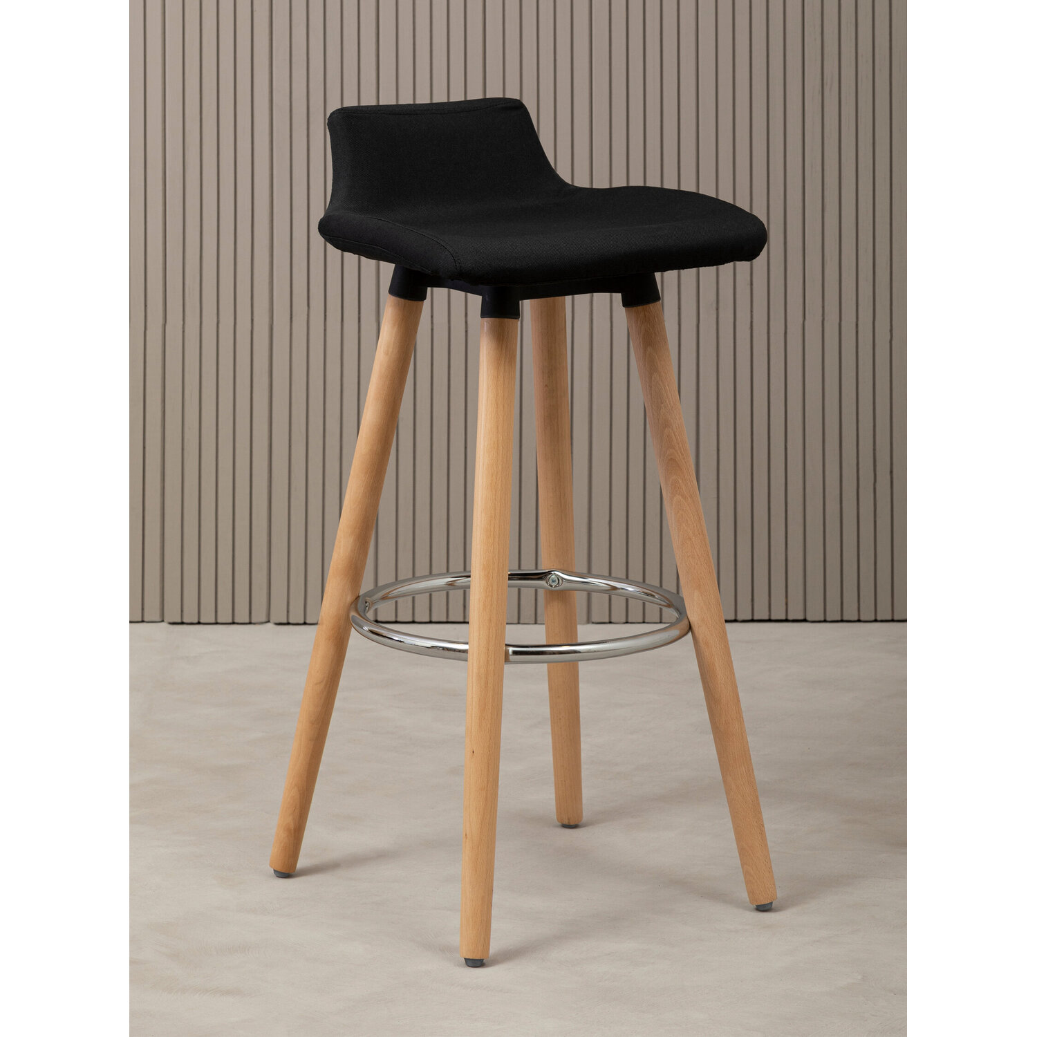 Stockholm Black Bar Stool - Black