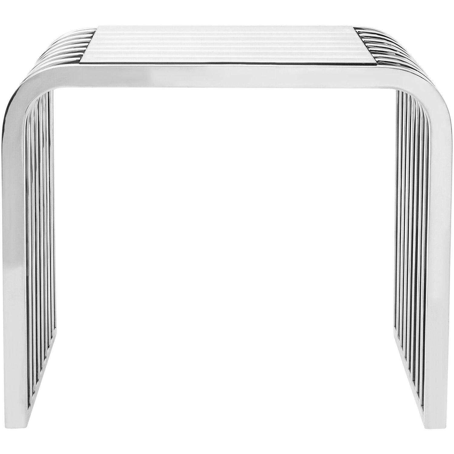 Vogue Slatted End Table - Grey