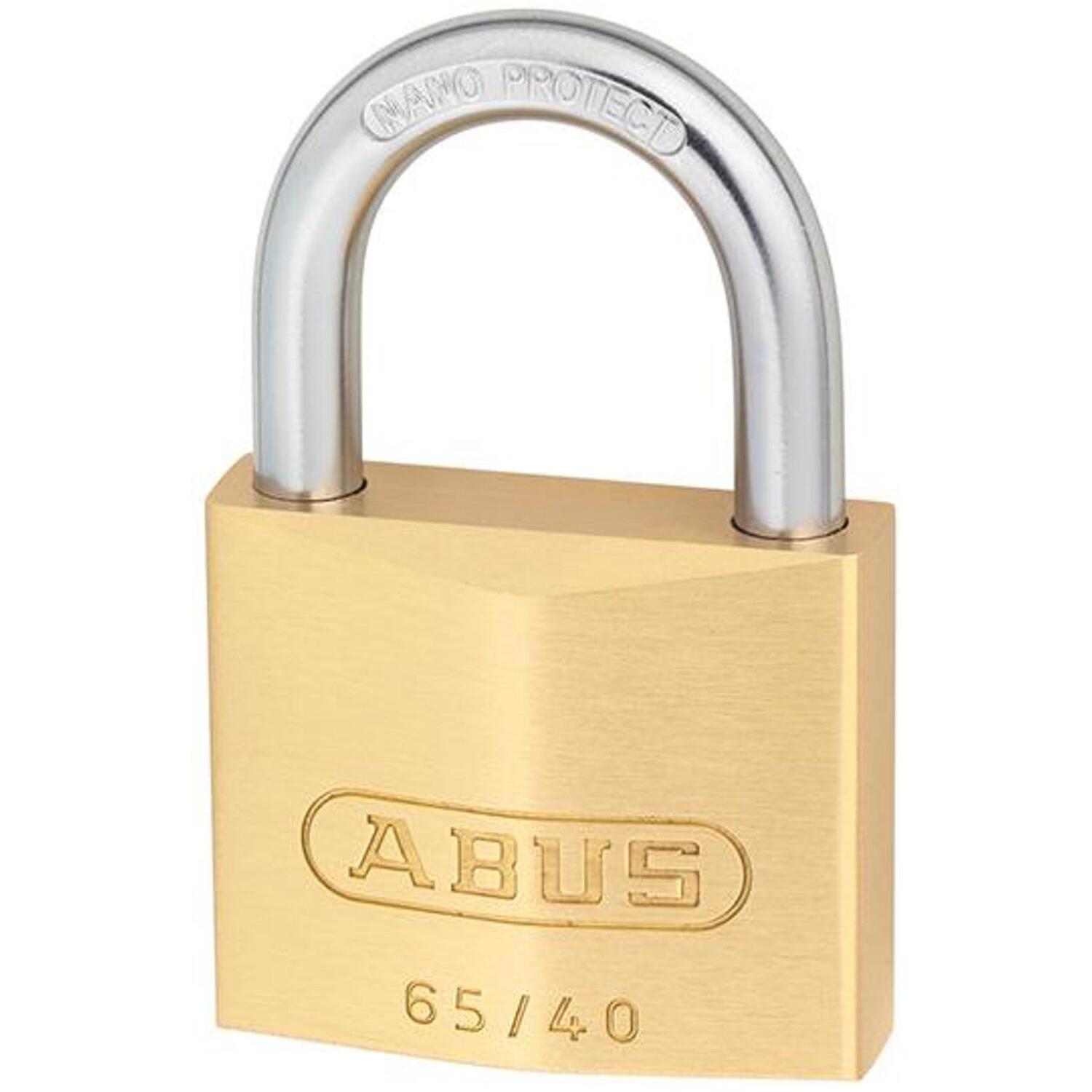 Abus 65 Series Compact Brass Padlock Keyed Alike 40mm Standard 6405 - Image 7