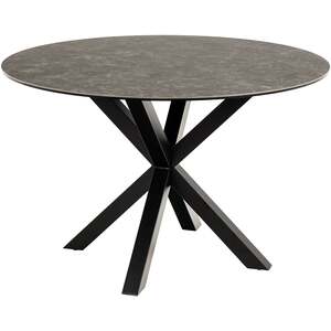 Perth Round Ceramic Dining Table Marble Effect