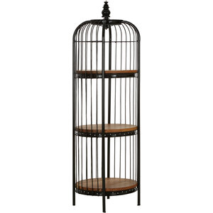 Mantis Medium 3 Tier Black Birdcage Shelf Unit