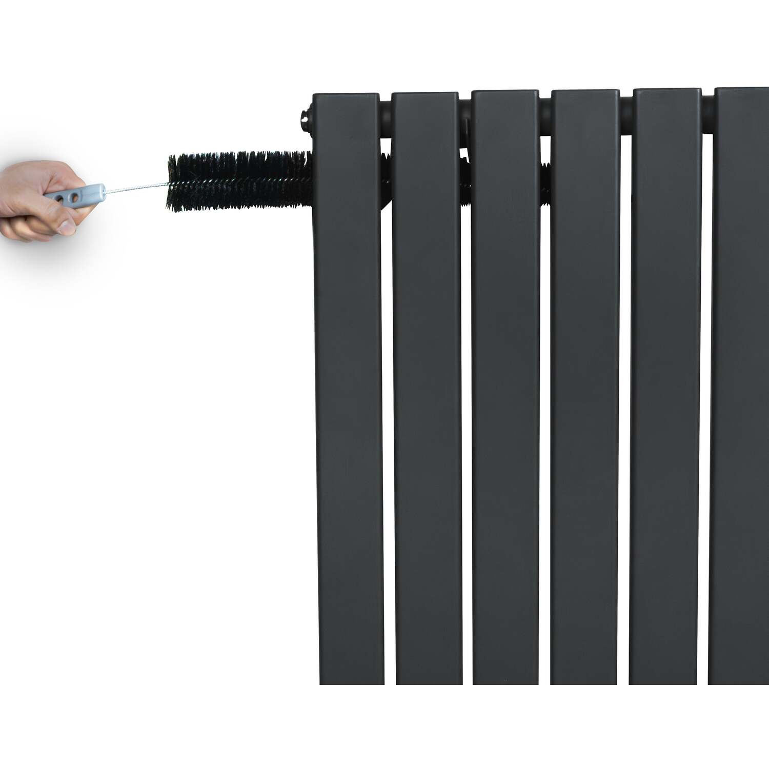 Monstershop Unisex Grey Flat Single Column Radiator & Valves – 600Mm X 910Mm – Anthracite In - Image 5