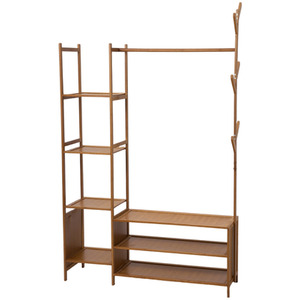 Versatile Coat Stand with Hanging Rail and Shelves