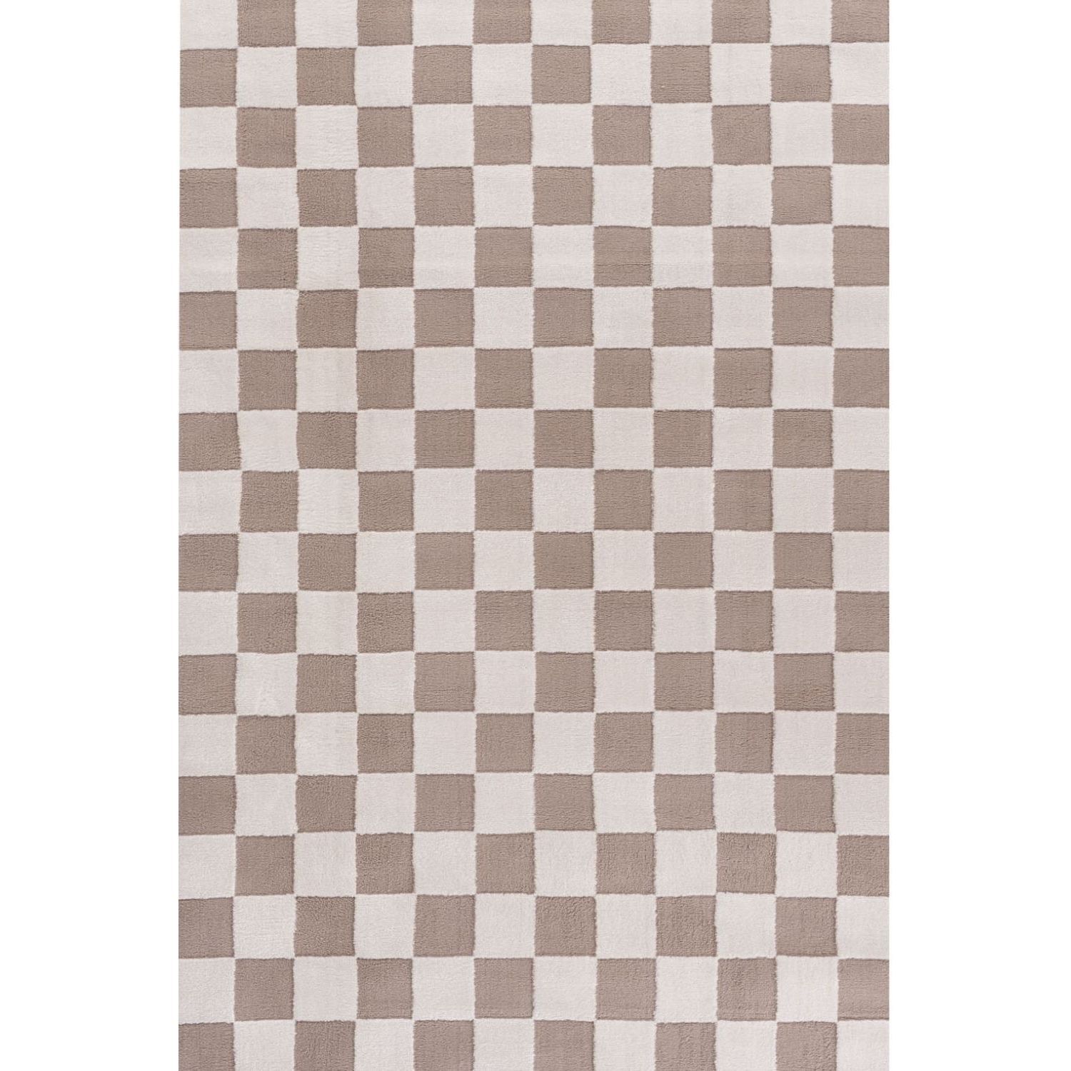 The Rugs Loft Checkerboard Design Textured Rug - Beige / 150.0Cm - Image 3