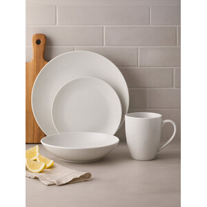 Elmira White 16 Piece Porcelain Dinner Set