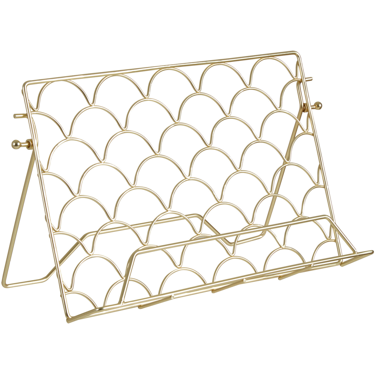 Vertex Deco Matte Gold Cook Book Stand - Gold