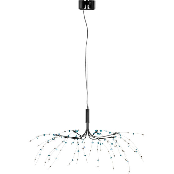Xavia Teal and Clear 8 Light Ceiling Light