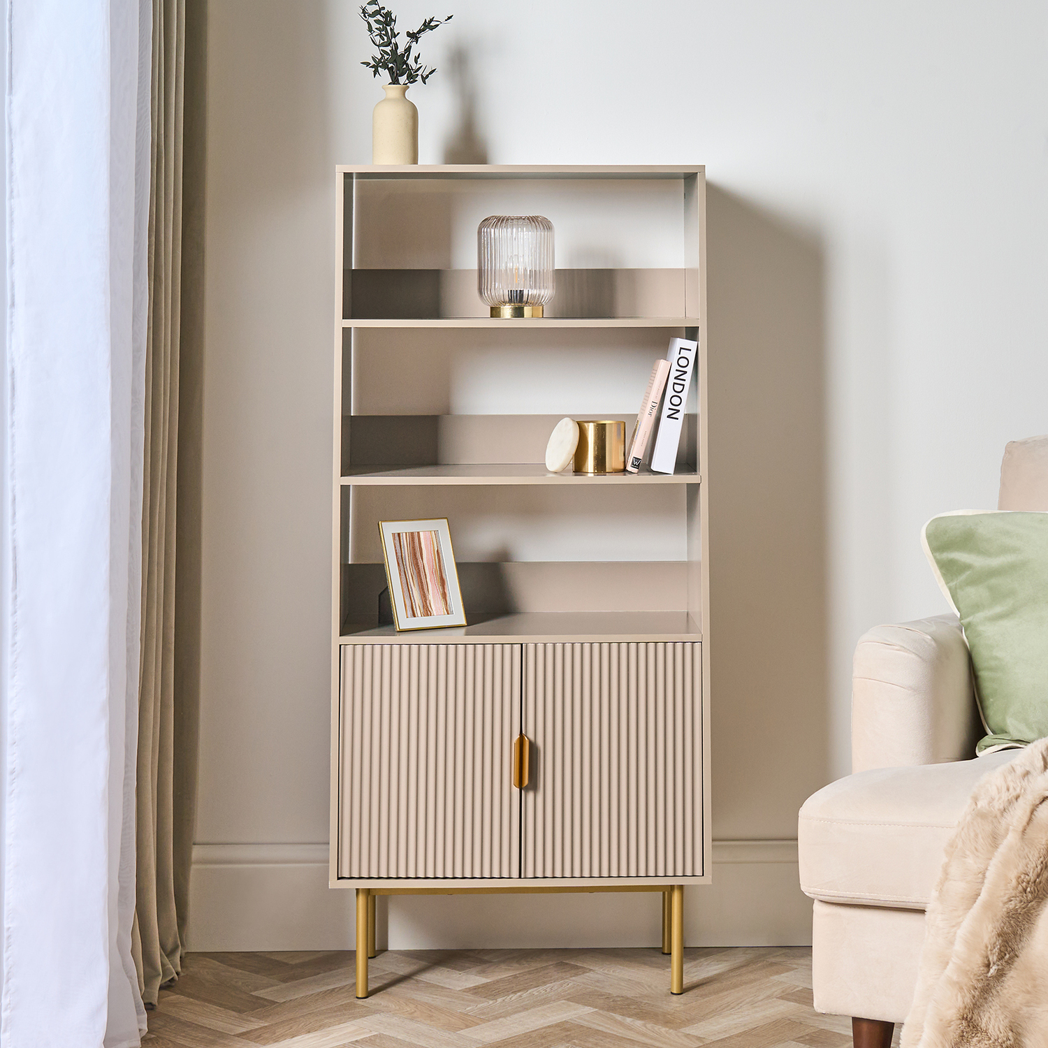 Ohs Ribbed Display Unit - Natural