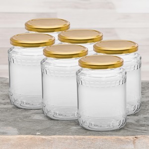 Glass Storage Jars With Lids Set 6