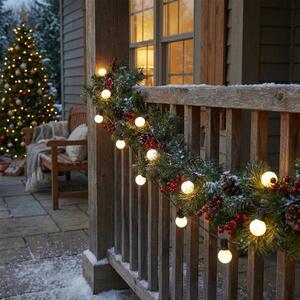 Christmas Lights Warm White Berry Fairy String Outdoor 200 LED Xmas Lights Timer