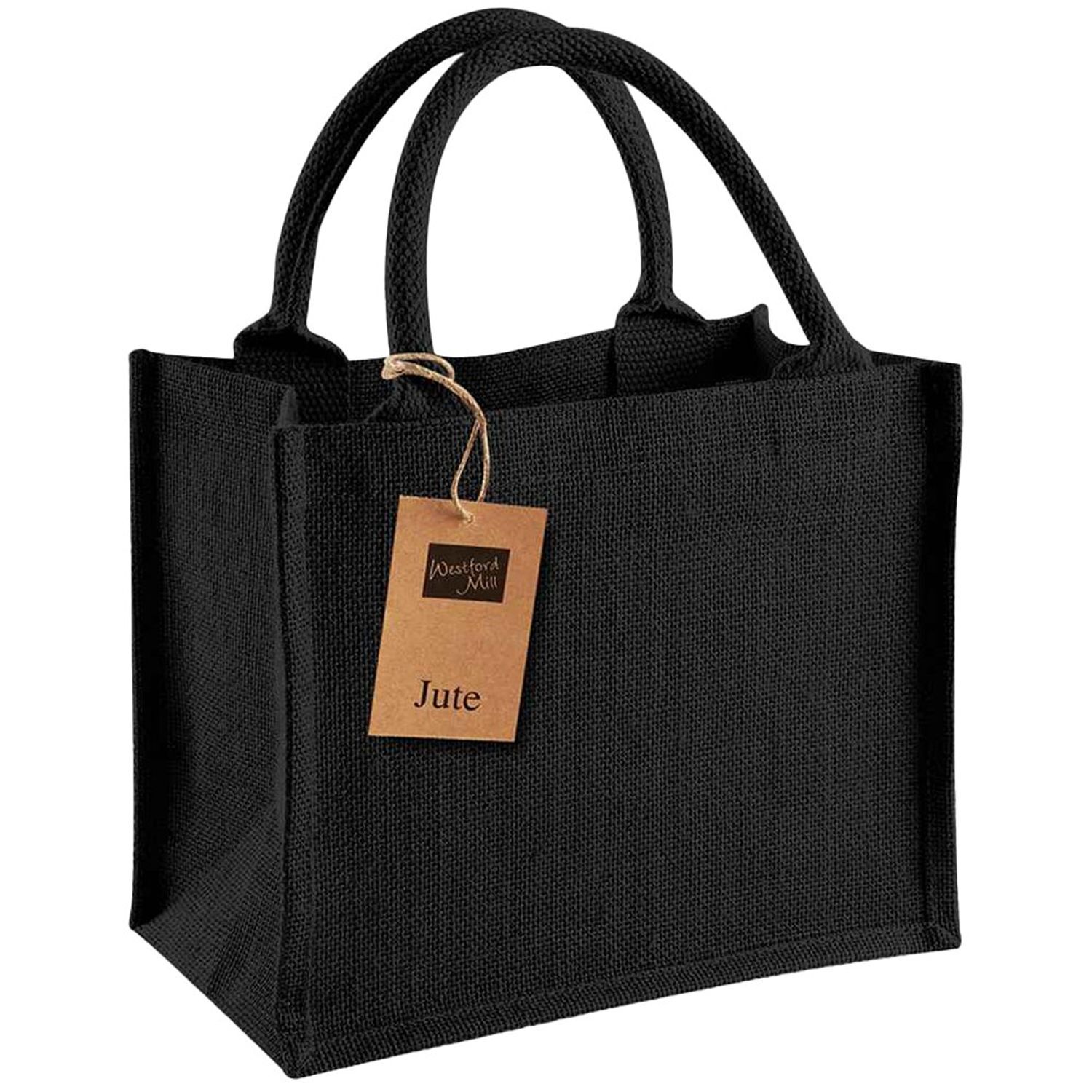 Westford Mill Jute Mini Gift Bag - Black