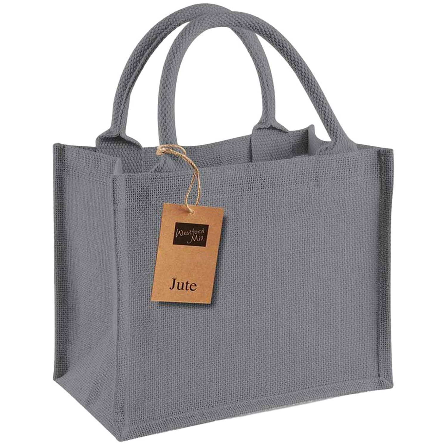 Westford Mill Jute Mini Gift Bag - Graphite