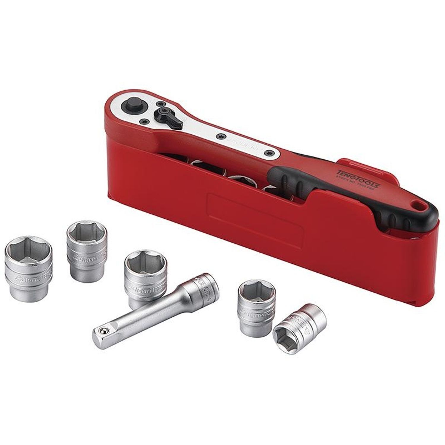 Teng M3812n1 Basic Socket Set Of 12 3/8In Drive A - Multi Colour