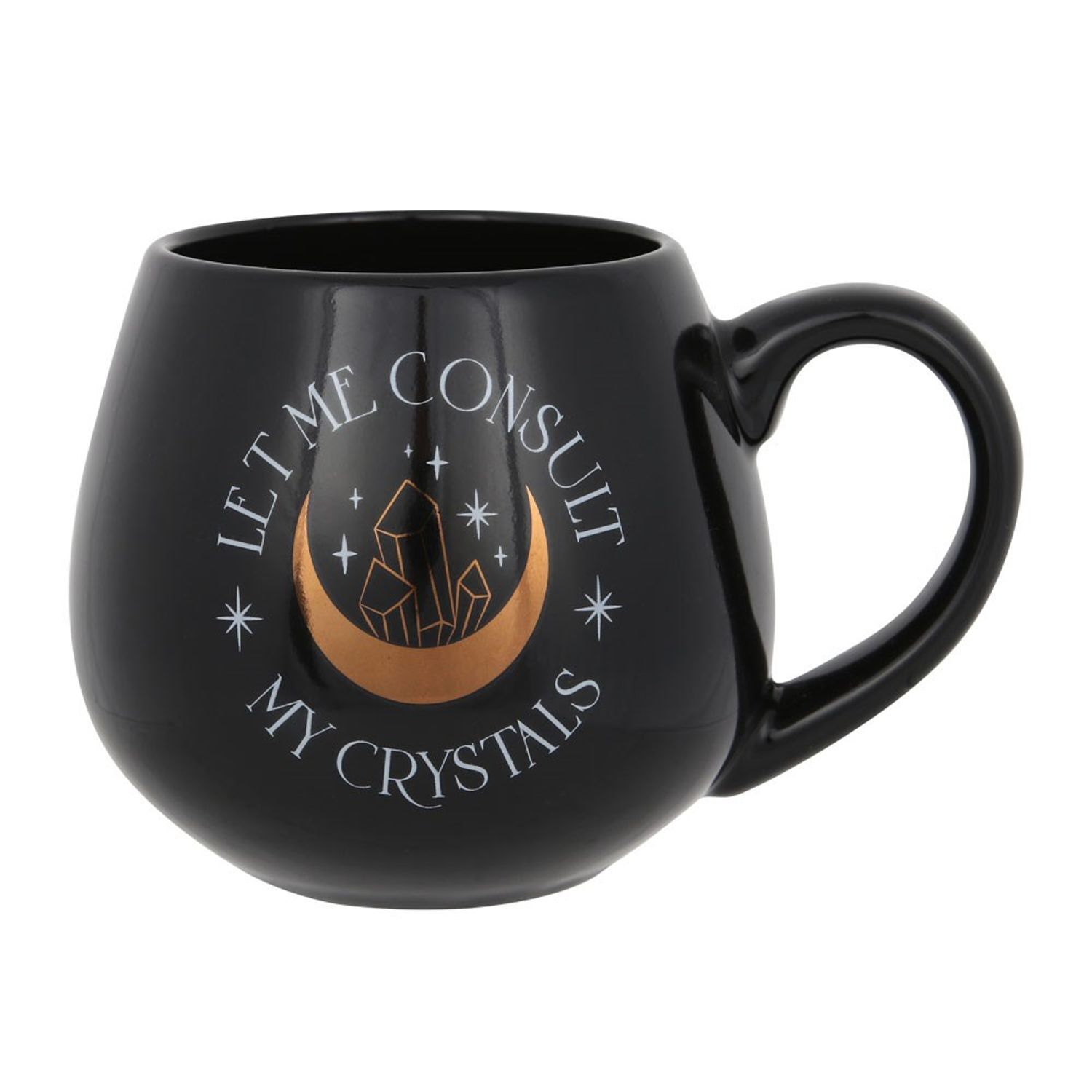 Something Different Let Me Consult My Crystals Round Mug - Black