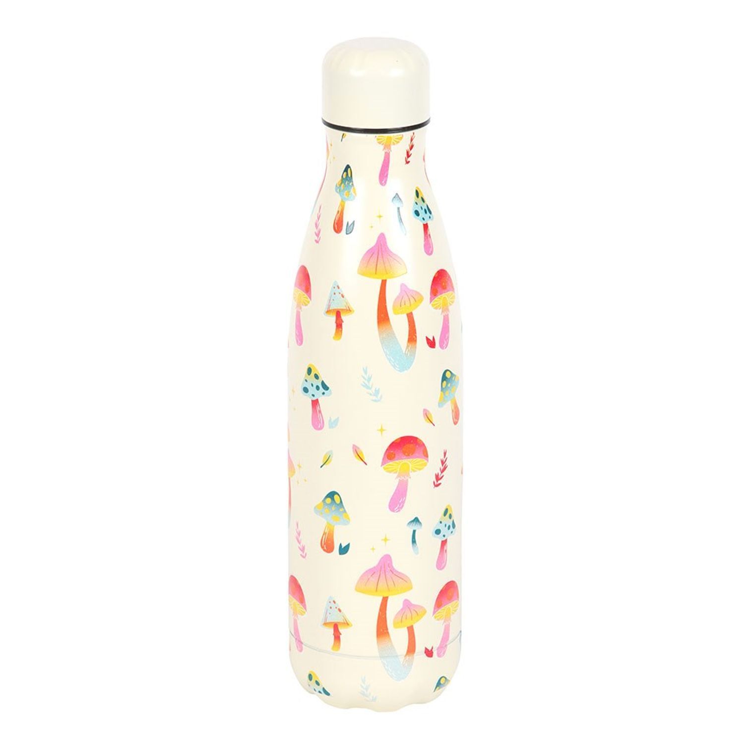 Something Different Funky Fungi Mushroom Steel Water Bottle - White/Pink/Blue