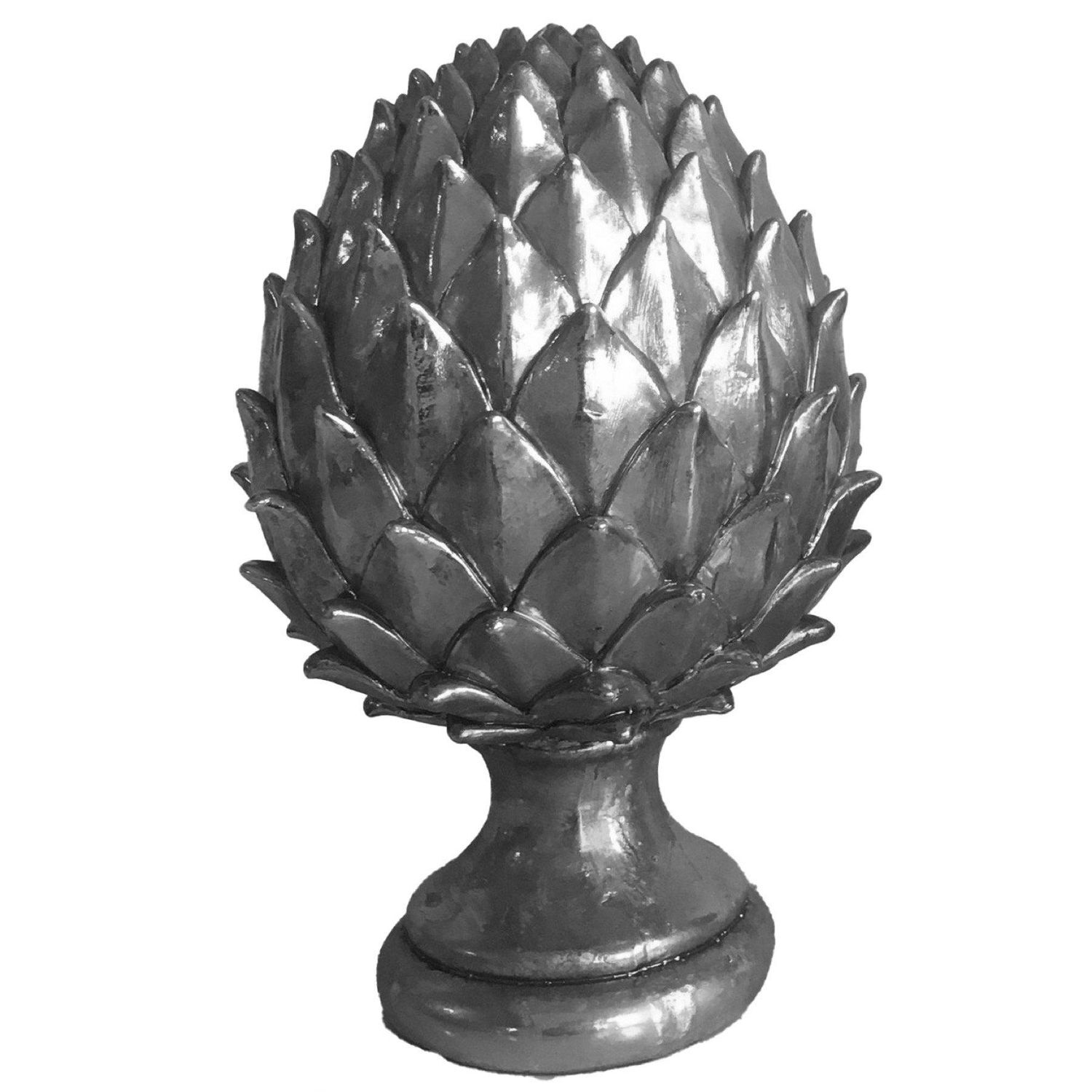 Hill Interiors Pinecone Ornament - Dark Silver