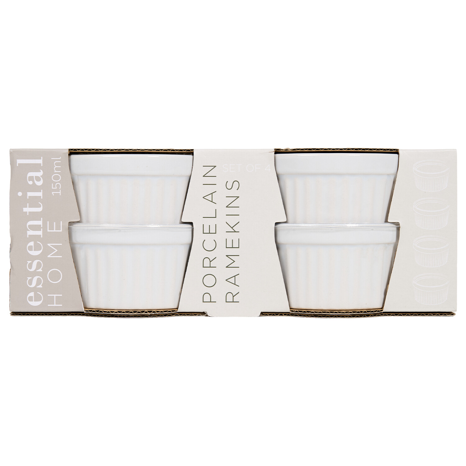 Image of Pack of 4 Porcelain Ramekins -&hellip;