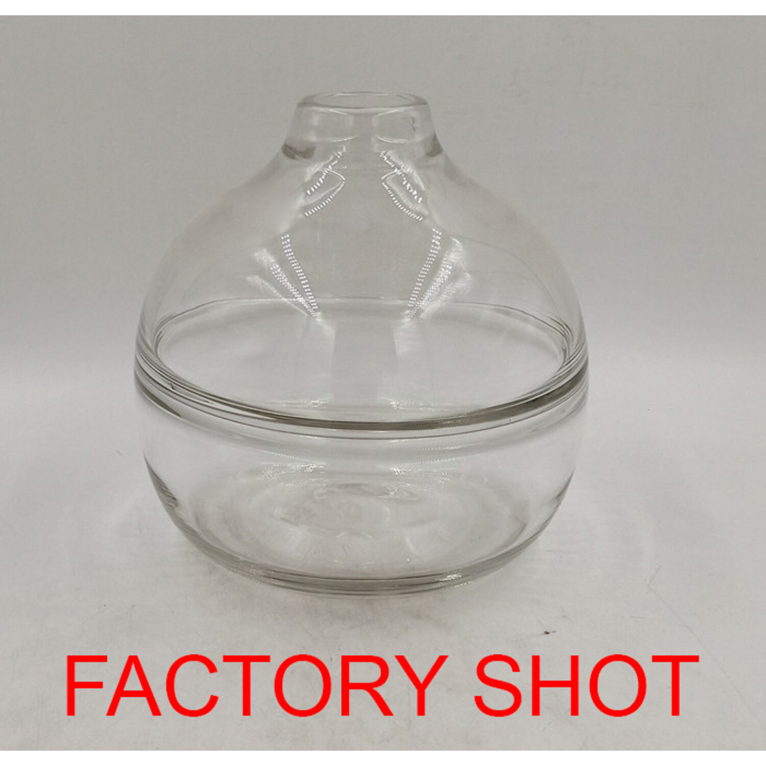 Interiors By Premier Esma Large Ribbed Grey Glass Vase - Glass 100%