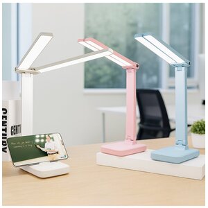 Model T61 Foldable LED Desk Lamp with Phone Holder Touch Dimmable