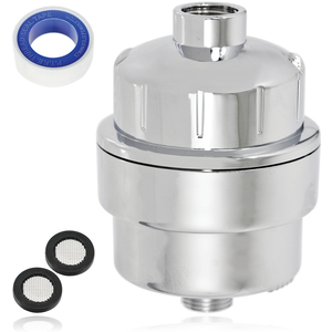 Inline Shower Head Filter for Hard Water Limescale Softener Vitamin C Purifier 15 Stage Cartridge