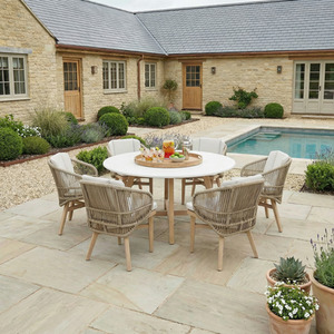 Fairford 6 Seat Round Garden Dining Set