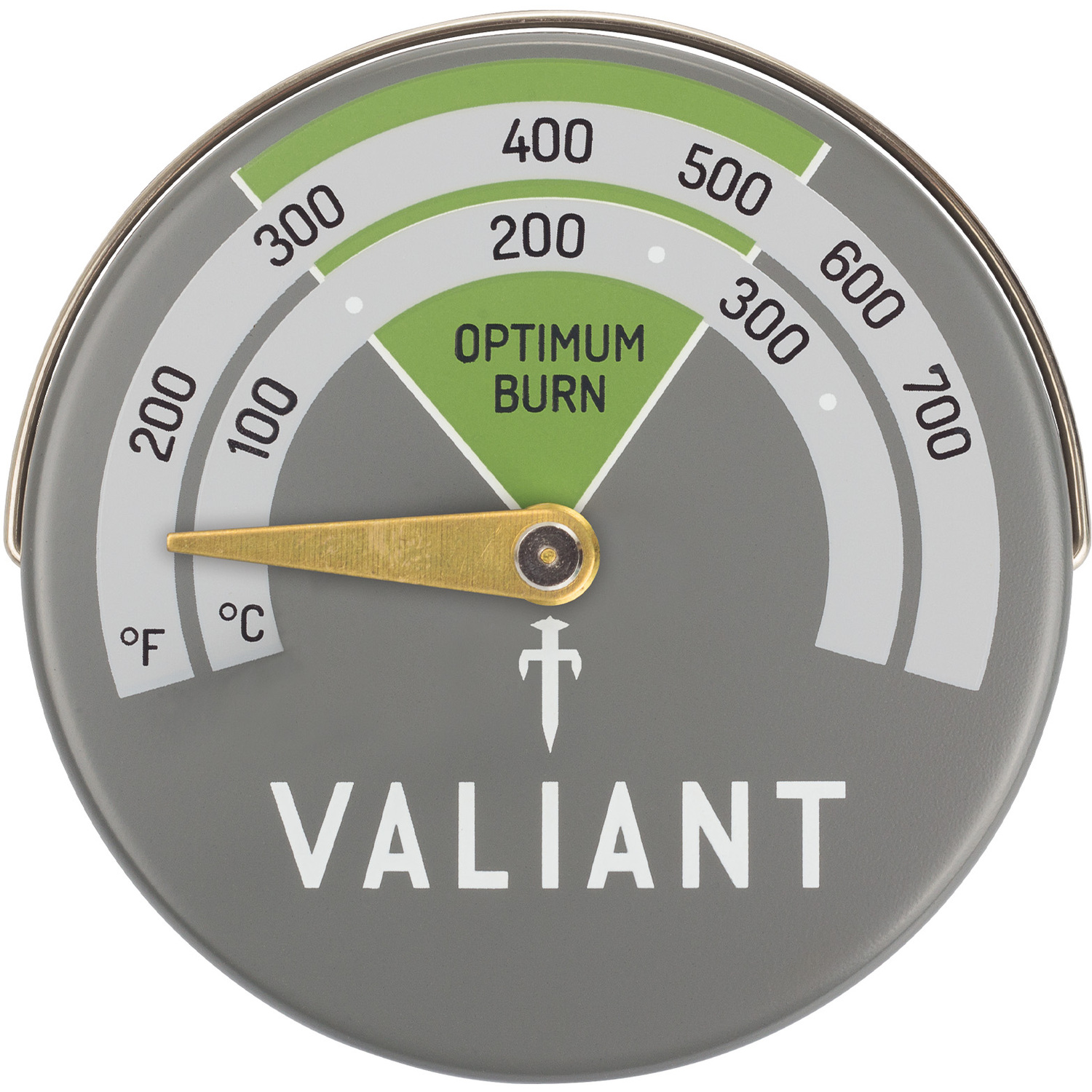 Valiant Magnetic Log Burner Stove Thermometer - Green