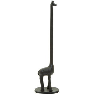 Fauna Black Giraffe Toilet Roll Holder