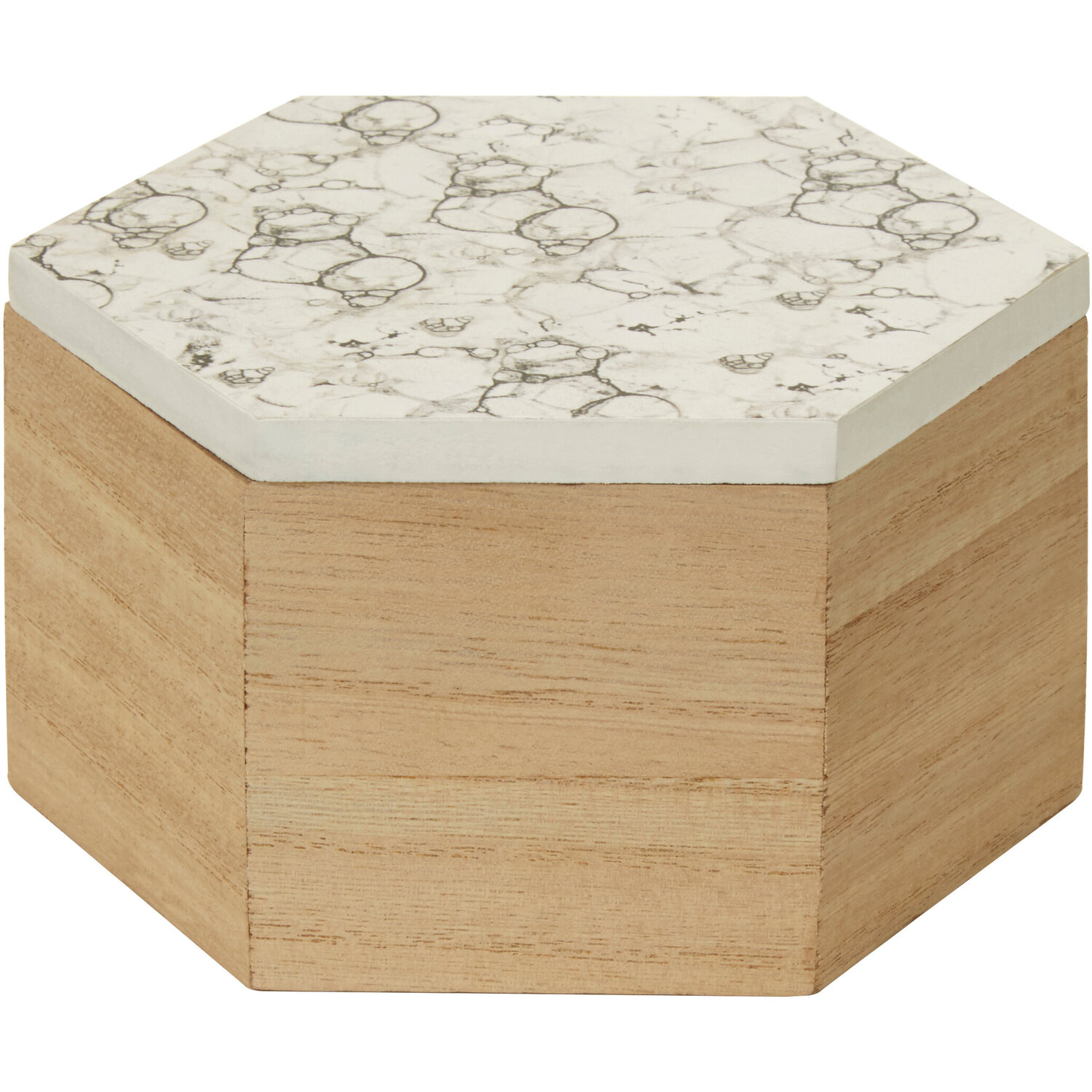 Maison By Premier Mimo Hexagonal Trinket Box - White