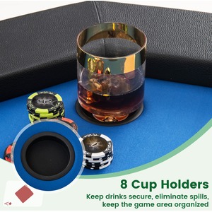 Foldable 8-Player Poker Table