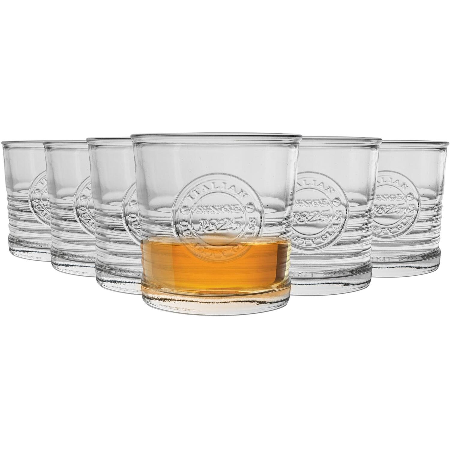 Bormioli Rocco Officina 1825 Double Whisky Glasses - 300Ml - Pack Of 12 - Clear