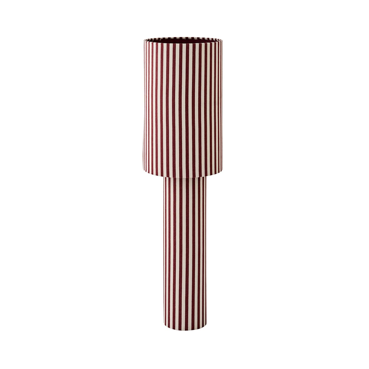 Valuelights Florence Burgundy Deckchair Linen Midi Floor Lamp And Warm White Bulb - Image 4