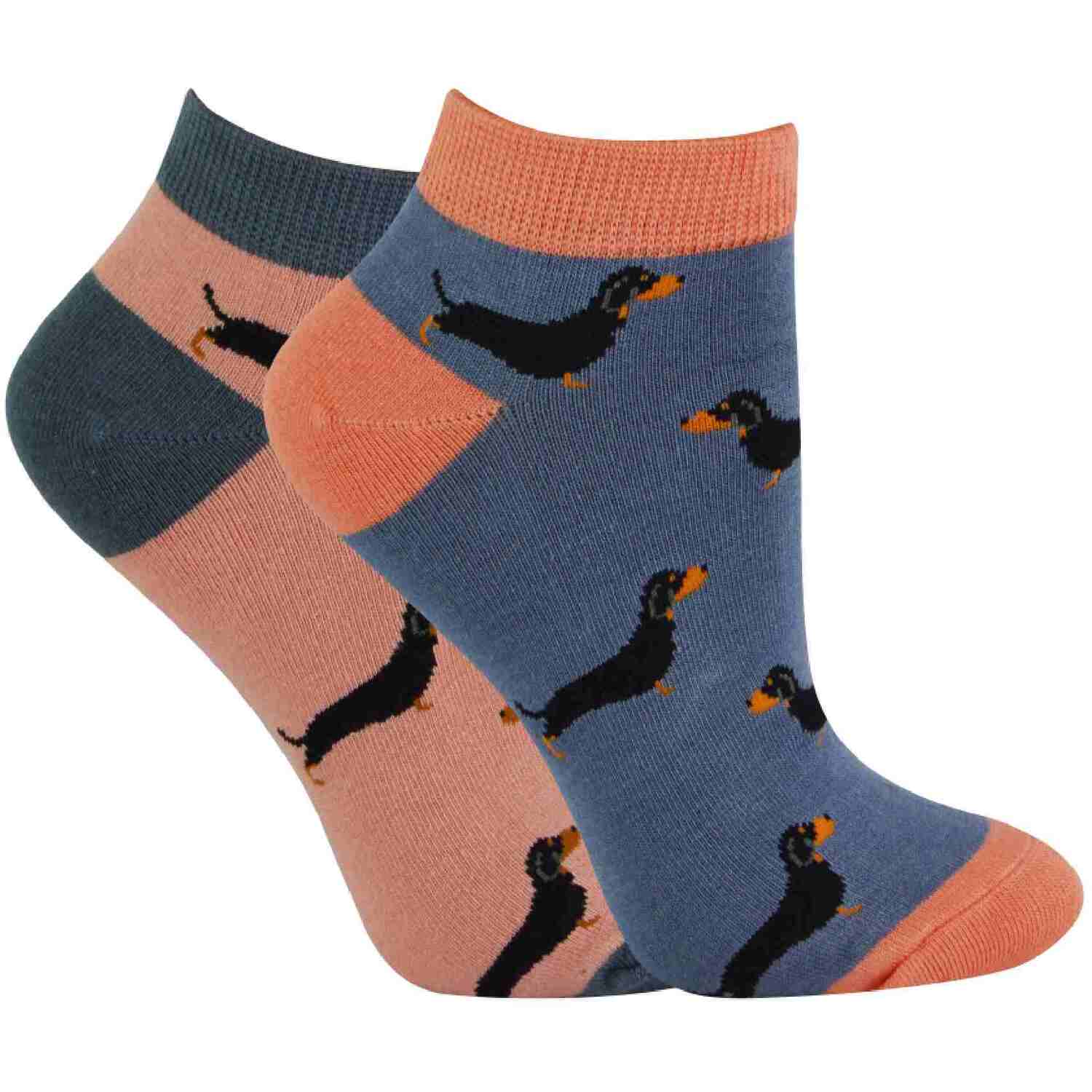Miss Sparrow 2 Pairs Ladies Breathable Bamboo Trainer Socks