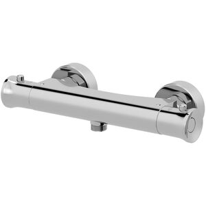 Round Thermostatic Bar Mixer Shower Valve - Bottom Outlet