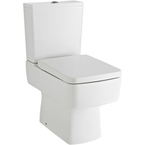 Forsbrook Modern Compact Semi Flush to Wall Pan and Cistern WC Toilet (No