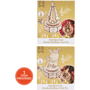 Make Your Own Wooden Christmas Music Box Kit