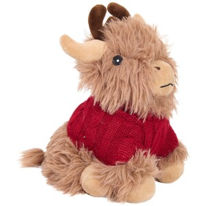 Festive Highland Cow Shaped Doorstop