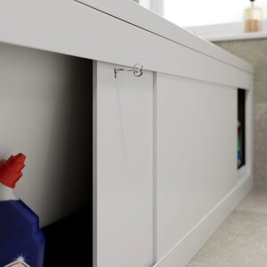 White Storage Bath Panel 1700/660mm - Bath Panel Set MDF