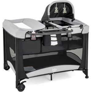 5 in 1 Foldable Baby Playard w/ Bassinet